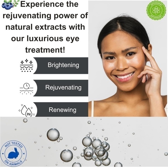 Under Eye Mask,Gel Pad (60 PCS) Blueberry Antioxidants Hyaluronic Acid Collagen - Picture 2 of 6